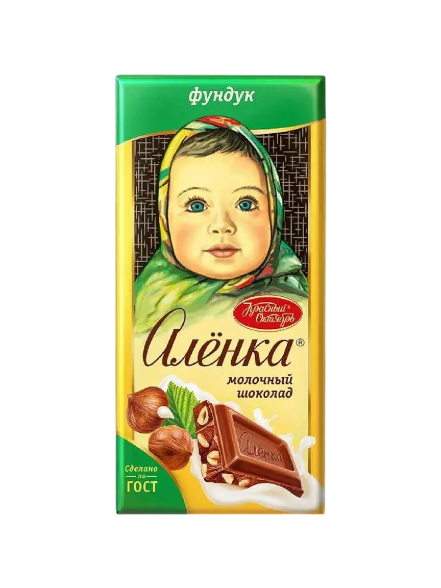 Шоколад "Аленка" с фундуком "КРАСНЫЙ ОКТЯБРЬ" 90г
